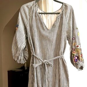 Anthropologie Feather Bone Lindsey Striped Tunic Dress Large